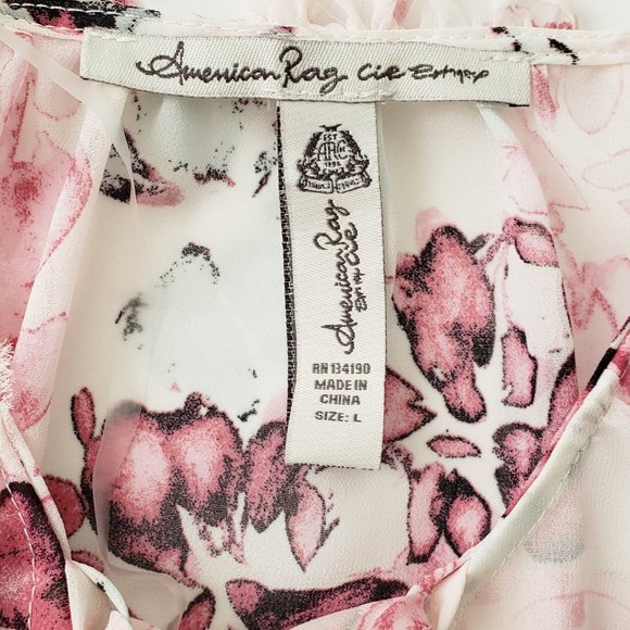 AMERICAN RAG Smocked Tie Front Long Sleeve Top - Picture 8 of 8